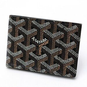 GOYARD Black Leather Card Holder